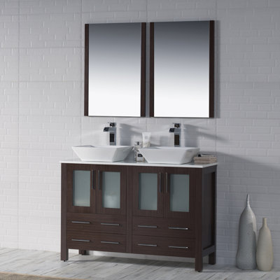 Meuble-lavabo double 48 po Mance