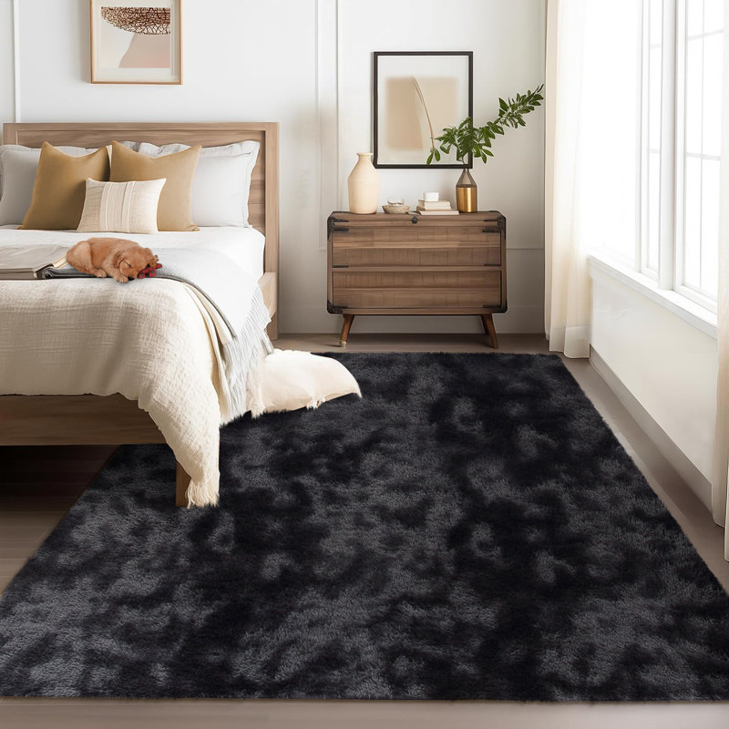 Large Tie-Dye Washable Shag Area Rugs Non-Slip Fluffy Shag Plush Fuzzy Shaggy Rug for Living Room, Bedroom, Home Decor