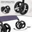 Poussette 4 roues pour animal de compagnie, parapluie facile à plier en forme de poussette de chat pour chat avec sac de rangement et filet visible pour chien à carreaux