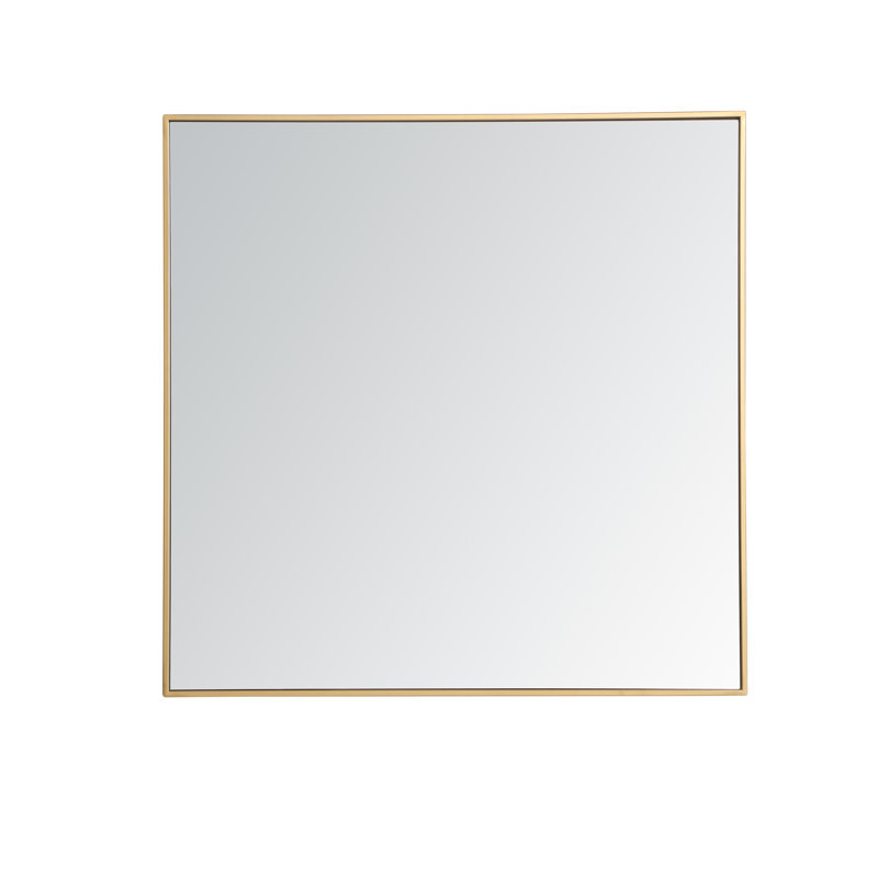Miroir mural Sabine, 36 po x 36 po, Laiton