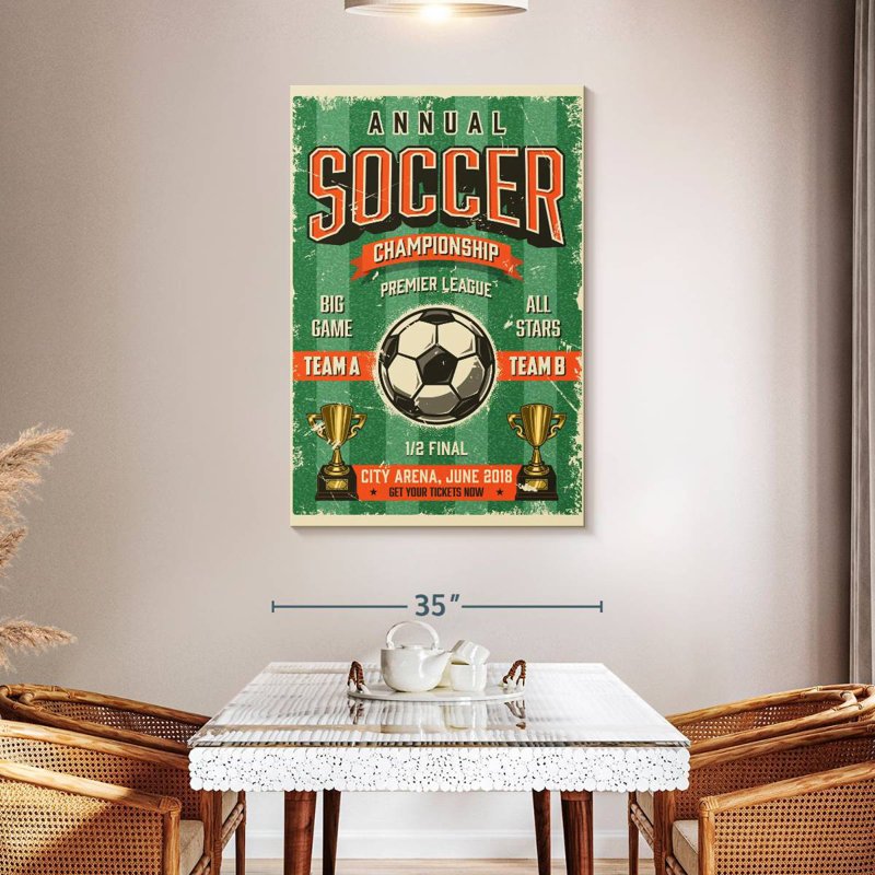Affiche de soccer, H 48 po x l 32 po