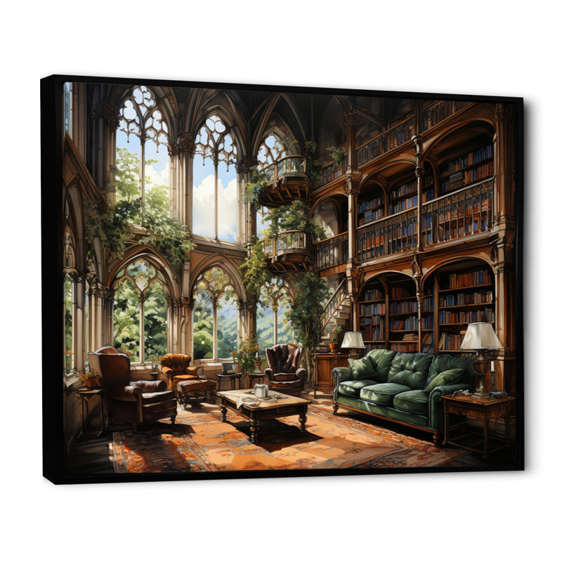 Art contemporain, bibliothèques, Haven I, H 24 po x l 32 po x P 1 po, Cadre flottant noir