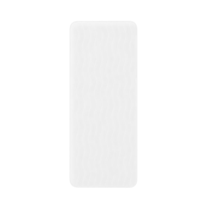 Memory Foam Bath Mat - 59x24 Inch Soft and Absorbent Bathroom Rug Runner with Textured Wave Print for Stylish Bathroom Decor - Bath Rugs Non Slip Washable Bathmat by Lavish Home (White)