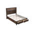 Ensemble de chambre à coucher avec rangement 4 pièces de style moderne avec tête de lit à DEL, haut-parleurs Bluetooth-314332473
