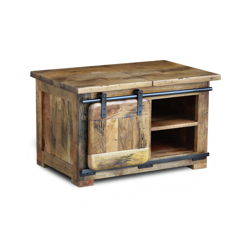 Ruckman Solid Wood Four Leg Coffee Table with Storage