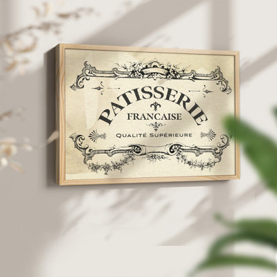 Étiquette française antique I - impression encadrée - réarmable