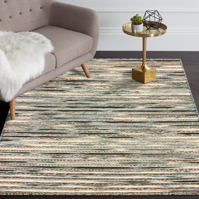 Vitagliano Hand Tufted Striped Indoor Rug