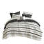 Ensembles de literie à rayures durables, tissu en polyester pour chambre à coucher de style bord de mer