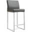 Upholstered Counter Stool with Metal Frame-2082654162-2082654161