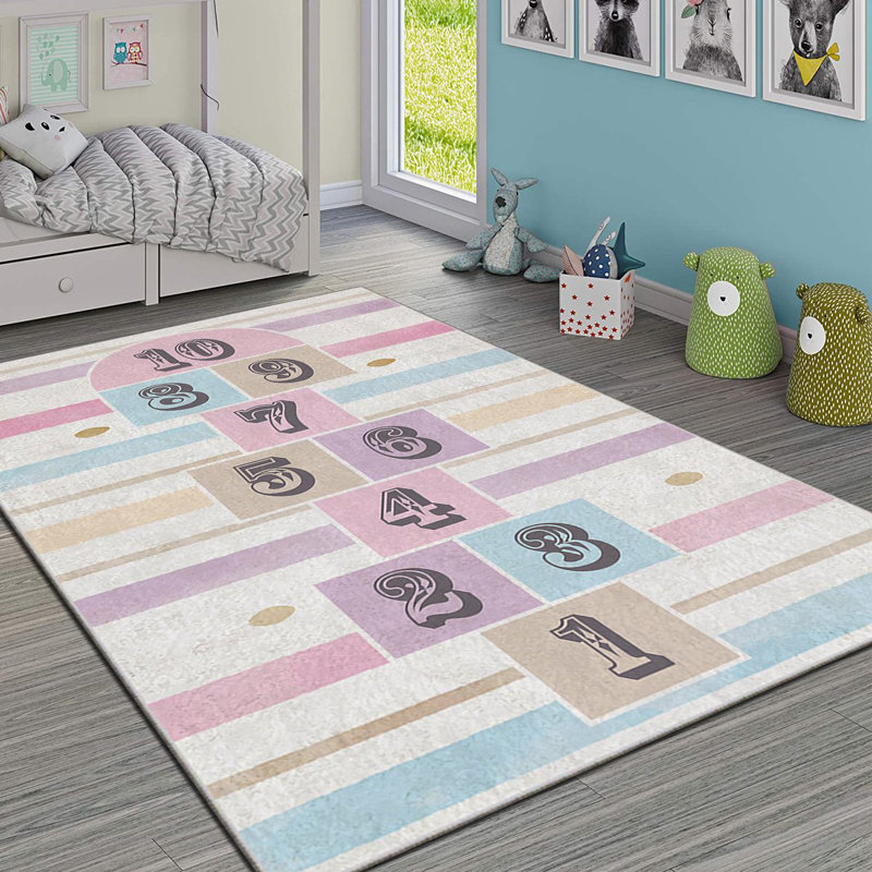 Tapis luxueux, 100% polyester, 70,9 po x 110,2 po | Éponge stratifiée anti-dérapante 740 g / m² pour le confort | Antibactérien, facile à nettoyer, lavable à la machine | Parfait pour le salon et la chambre à coucher