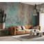 Murale botanique pelez et collez - Feuilles en bleu-1692185236