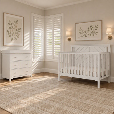 Hampton Flat Top 2-Piece Nursery Furniture Set