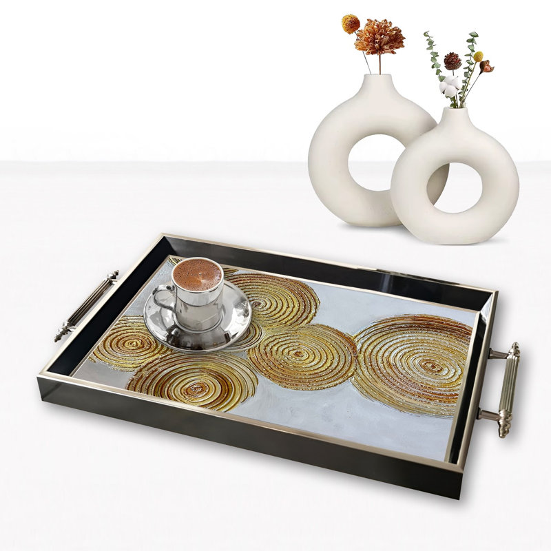 Élégant plateau en verre de 19,7 po x 11,4 po x 1,4 po | Fabrication 100% verre durable | Facile à nettoyer avec un chiffon humide | Idéal pour le service, la présentation décorative et l'organisation | Ajout élégant à la décoration intérieure