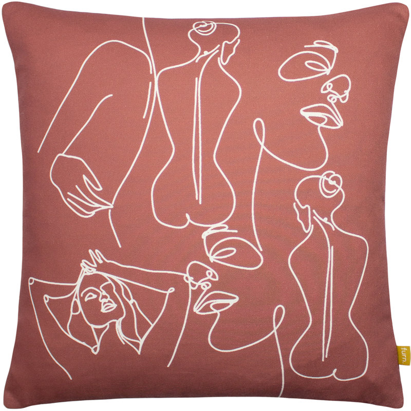 Body Art Abstract Square Cushion Cover