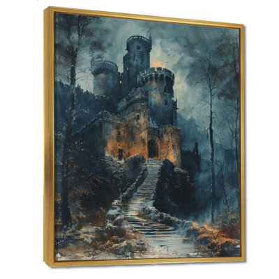 «Gothic Winter Castle of Darkness At Night - Castles», art mural