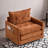 36.3" Chenille Rotatable Upholstered Sofa Chair With Side Pockets-905065909