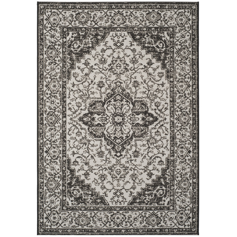 Donivin Performance Oriental Indoor/Outdoor Area Rug, Rectangle 3' X 5'