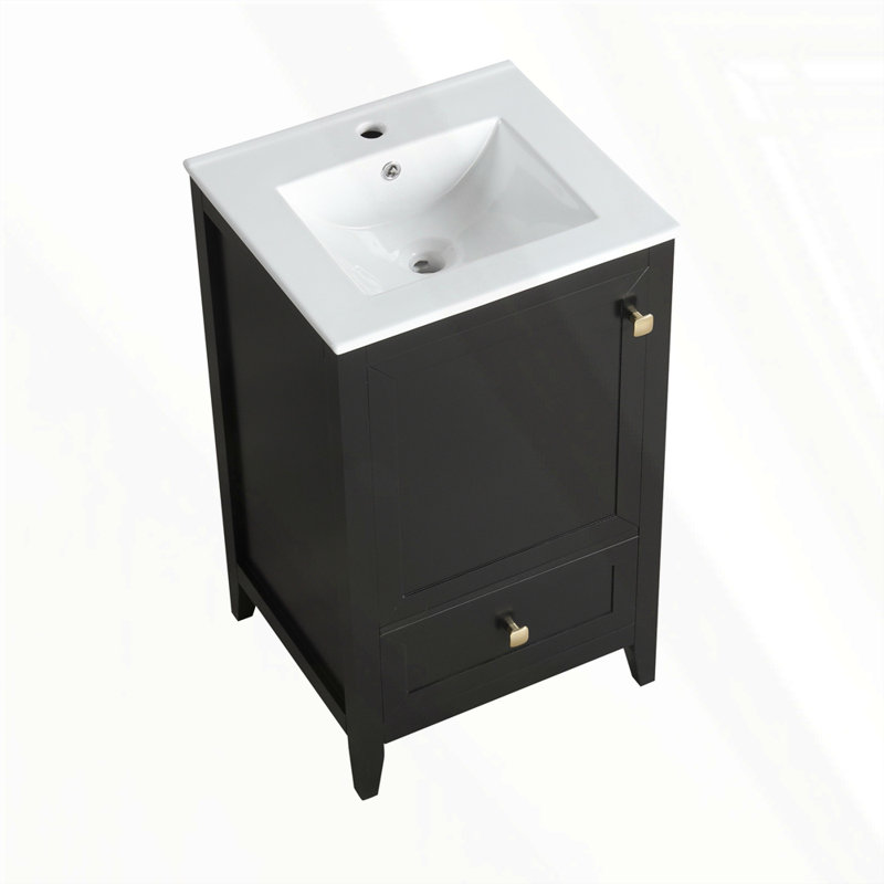 20" Bathroom Vanity with Sink, Black