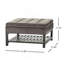 Table basse avec repose-pieds avec rangement, repose-pieds carré avec rangement et support inférieur, table basse rembourrée et rembourrée pour repose-pieds (SEULEMENT OTTOMAN)