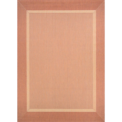 Tapis d'intérieur / extérieur naturel / terre cuite tissé à plat Sarica