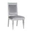Ensemble de deux chaises d'appoint en tissu platine