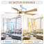 52 Inch Modern Ceiling Fan With 22W LED Light And Remote Control 5 ABS Blades For Living Room-1837035499-1837035500