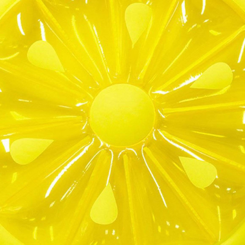 Swimline 60-Inch Inflatable Heavy-Duty Swimming Pool Lemon Slice Float (2 Pack), Yellow