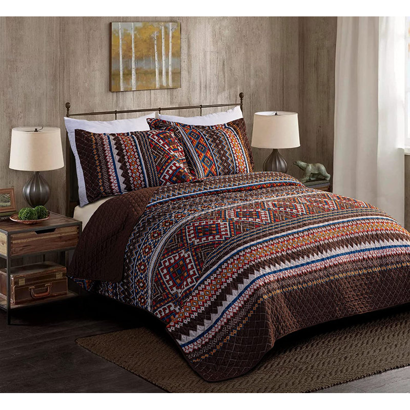Geometric Shapes Quilt, Twin Quilt + 1 Standard Sham