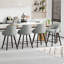 Tabouret de bar moderne avec coussin en bois épais et rembourré avec rotation à 360 °-1647160122-1647160125