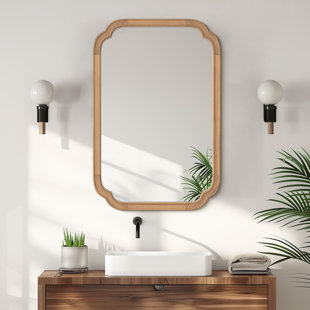 Ali Solid Wood Scalloped Wall Mirror