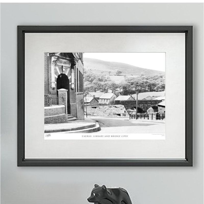 Caerau, Library And Bridge C1955 by Francis Frith - Single Picture Frame Print, 28cm H x 36cm W x 2.3cm D