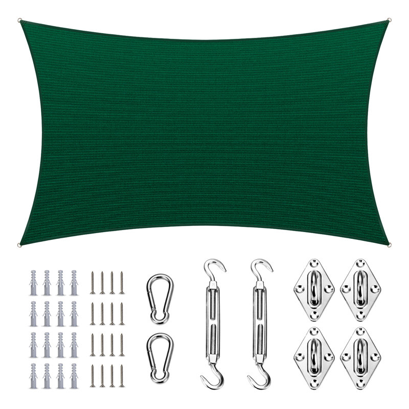 Voile d'ombrage Amgo Customize, Bordure de jardin x 10 pi,, Vert