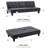 Comet 71'' Faux Leather Convertible Sofa-19821667