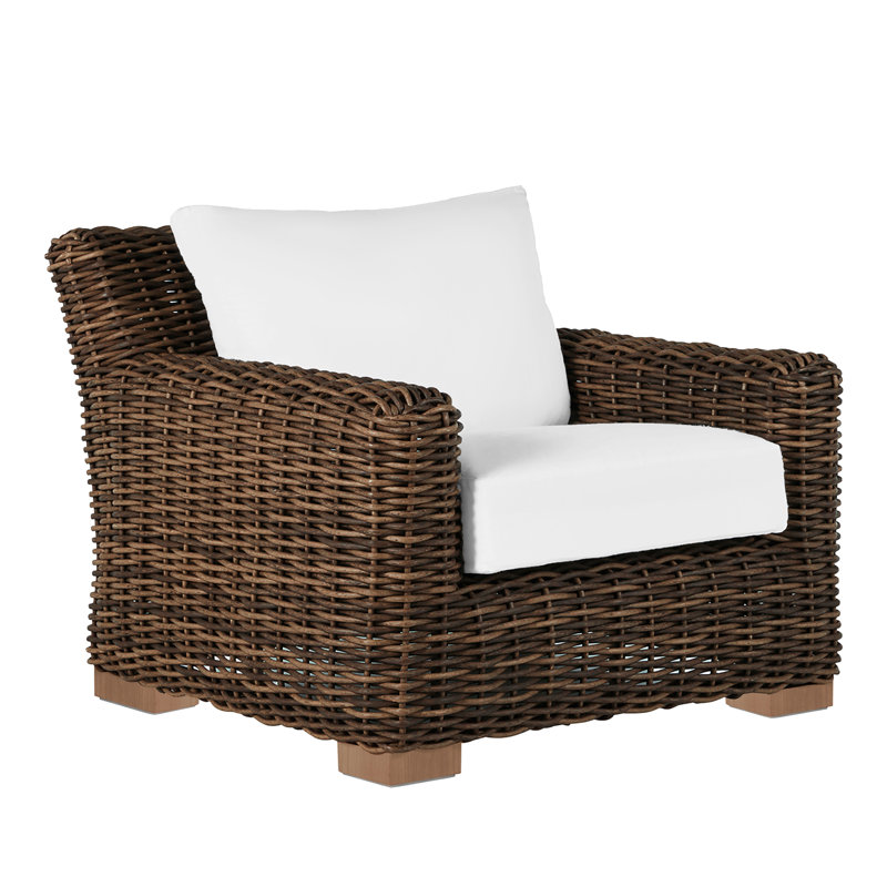 Montauk Patio Chair with Cushions, No Welt, Standard Plus, Linen Forest