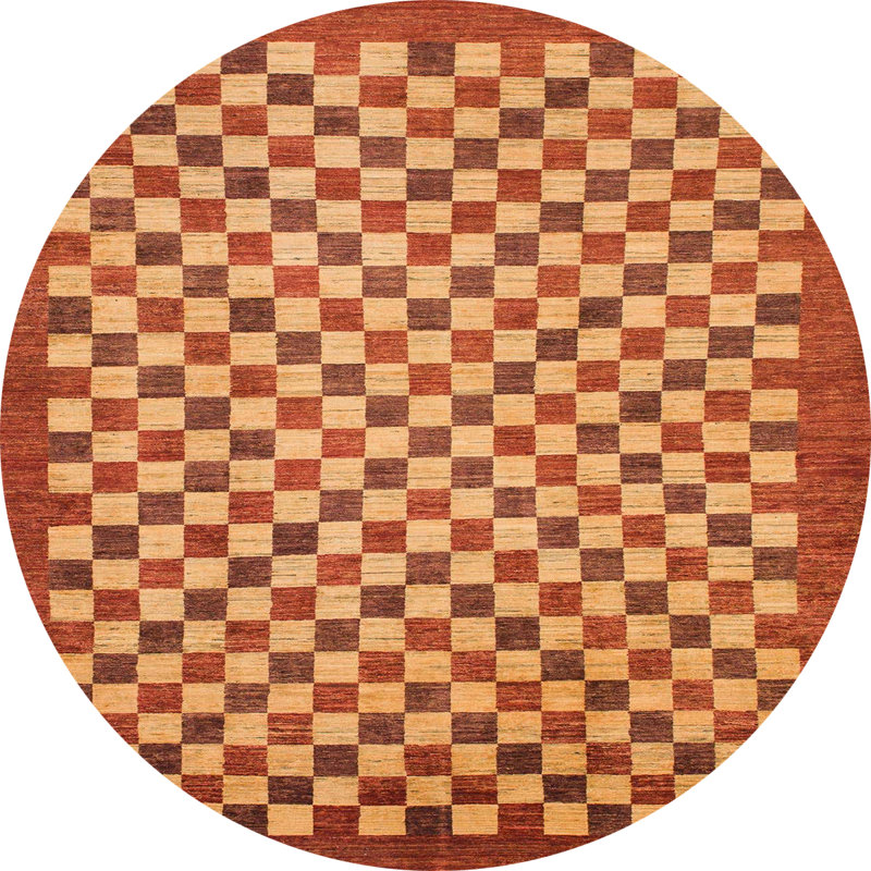 Geometric Indoor Rug, Round 5'