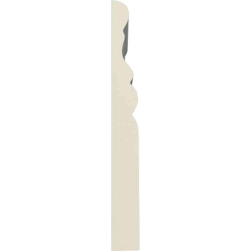 Gray Polyurethane 94.5" Long Traditional Baseboard Moulding
