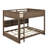 Queen Over Queen Bunk Bed With Cabinets And USB Ports-1796942059