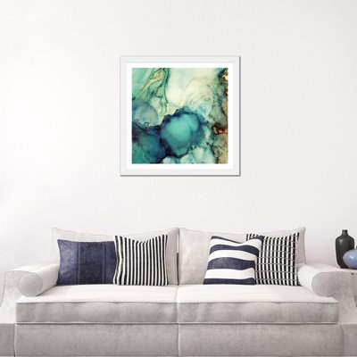 Bleu sarcelle abstrait