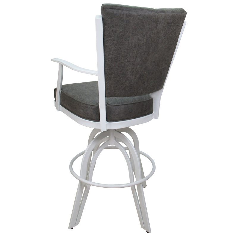 Tabouret de bar pivotant en métal - whisky Northwest - blanc, Wapiti, Gris, Tabouret de bar (siège d’une hauteur de 30 po)
