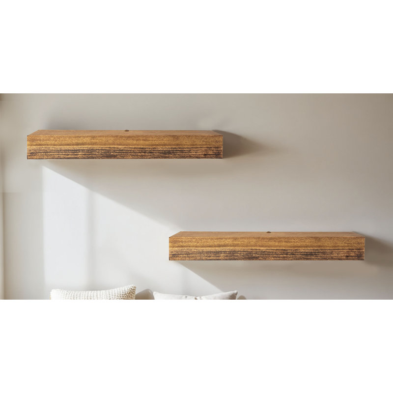 Tablettes flottantes en peuplier, H 5 po x l 20 po x P 4 po