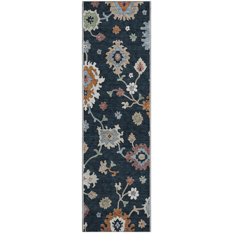 Premium Machine Washable Prisco Black Rug