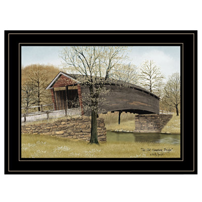 «The Old Humpback Bridge» par Billy Jacobs, reproduction d'art sur papier encadrée
