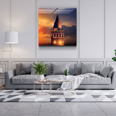Stunning Decorative Tempered Glass Painting, 19.7 x 19.7 Inches | 100% Tempered Glass, Thickness: 0.16 Inches | UV Printing for Vibrant Colors | Perfect for Home Décor, Living Room or Office Wall Art