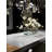 Sloped Glass Planter With White Magnolias