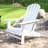 HDPE Weather-Resistant Adirondack Chair with Drink Holder - White-1072387126