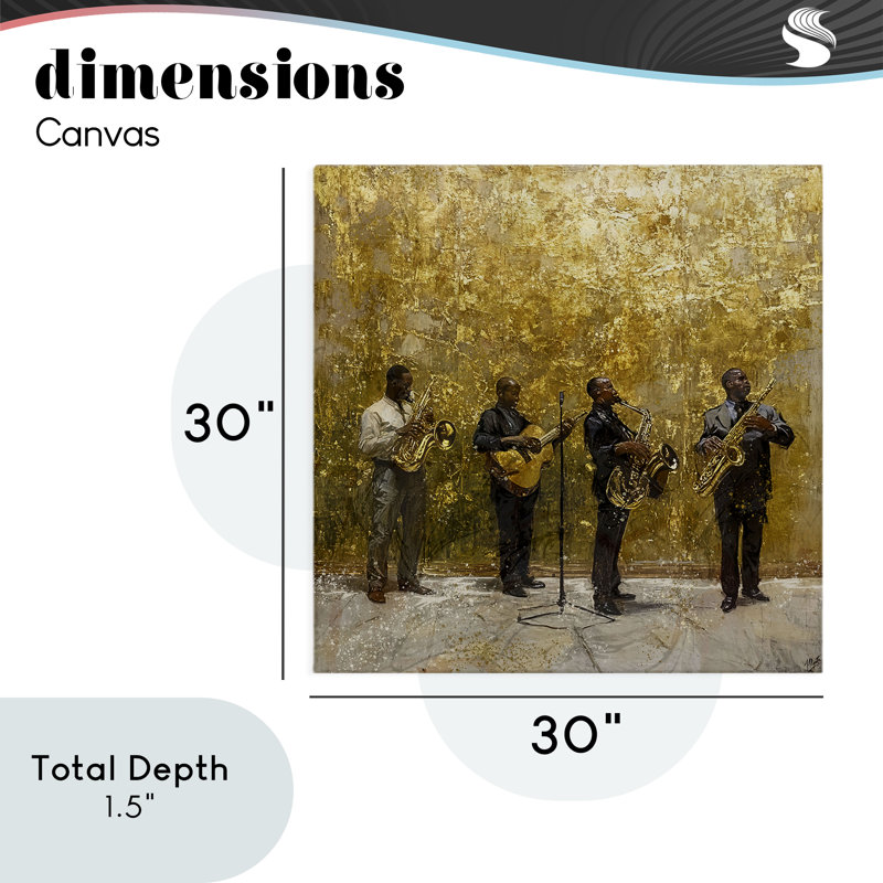Toile «Golden Era», conception par Marta Wiley, H 30 po x l 30 po