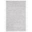 Tapis rayé fabriqué à la main Cleodora en ivoire / gris-1978331335