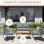 Ensemble de mobilier d'extérieur 4 pièces 4 pièces