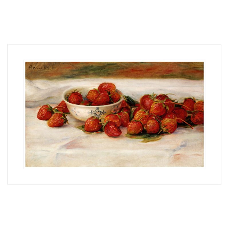 «Strawberries» par Pierre-Auguste Renoir, impression giclée encadrée, H 20,09 po x l 29,5 po