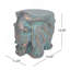 Tabouret de jardin en cuivre patine éléphant
